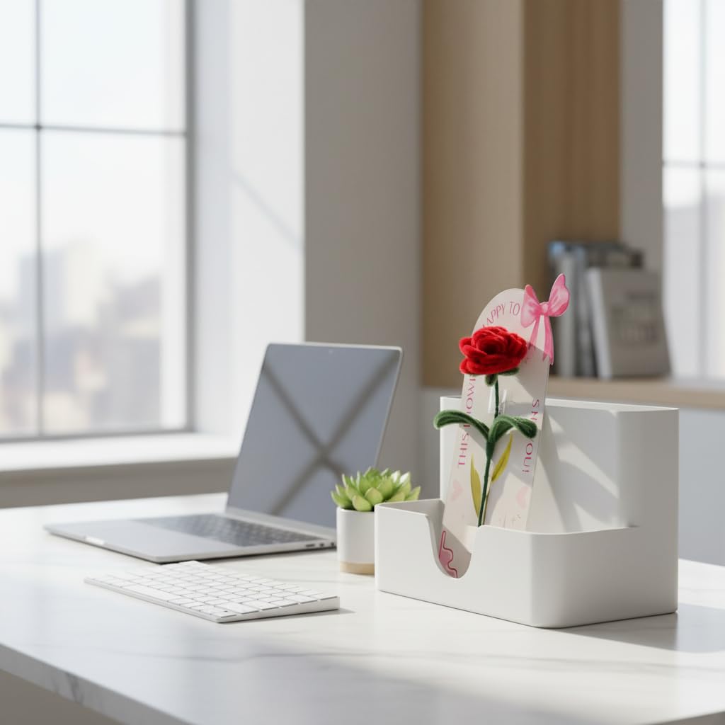 AGANTUK Artificial Red Rose Pipe Cleaner Flower for Gifting, Home and Office Décor, 1 Piece