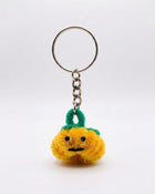 AGANTUK Handmade Pumpkin Pipe Cleaner Keychain with Face
