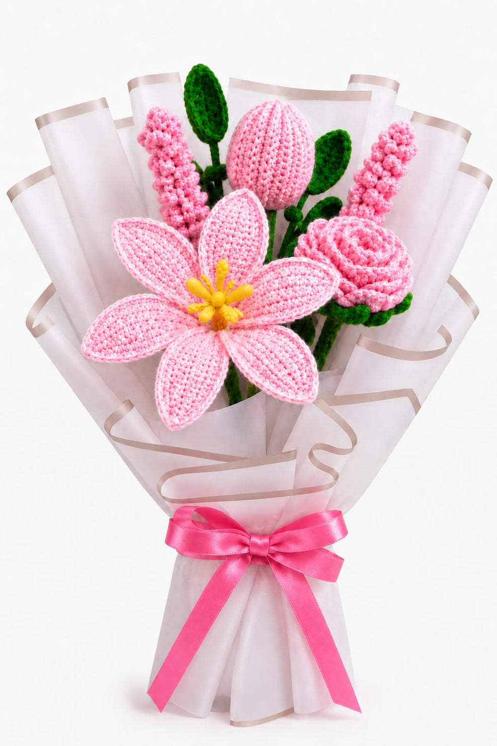 AGANTUK Crochet Flower Gift Bouquet | Handmade Home Decor