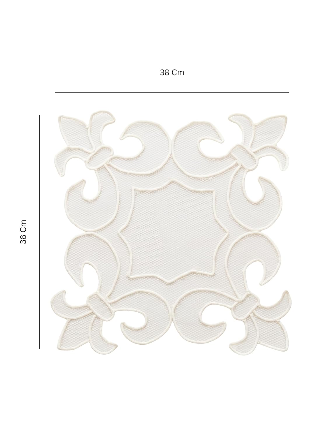 Handmade White Floral Decorative Place Mat for Dining Table