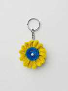AGANTUK Handmade Yellow Daisy Pipe Cleaner Keychain