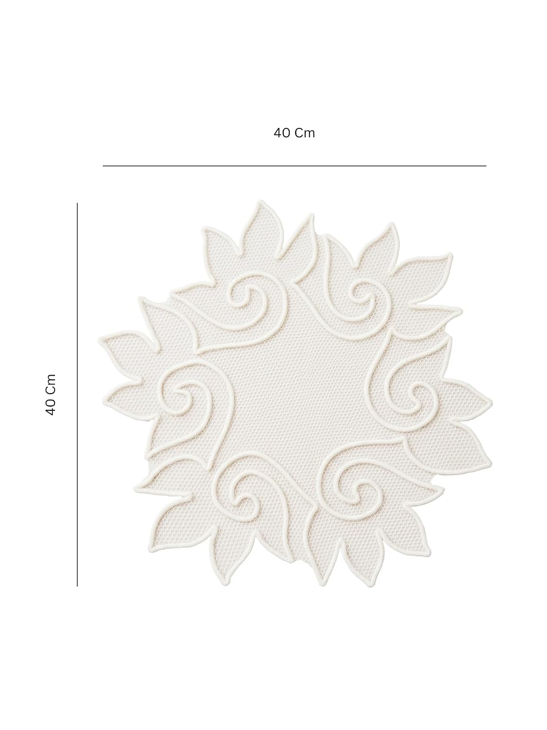 Handmade White Floral Lace Decorative Place Mat for Home Decor