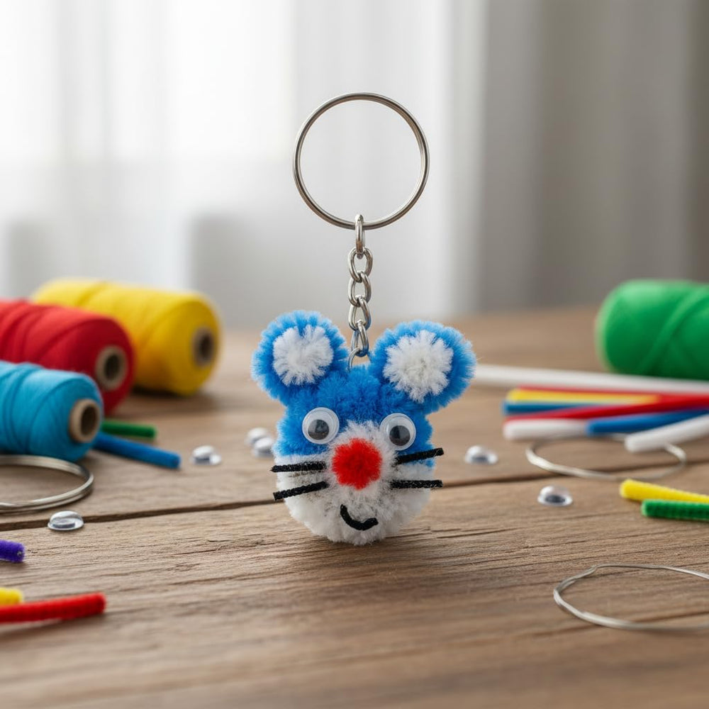 AGANTUK Handmade Doremon Cartoon Pipe Cleaner Keychain