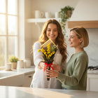 AGANTUK Handmade Crochet Mimosa Flower Bouquet for Gifting