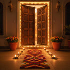 AGANTUK Handmade Festival Rangoli Door Mat Runner