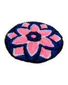 Handcrafted Woolen Rangoli Door Mat, Lightweight, Traditional and Modern Rangoli Mat for Home, Temple, Living Room, Kitchen, Door Entrance, Multicolour (Lily)