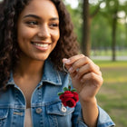 AGANTUK Handmade Red Rose Pipe Cleaner Keychain with Metal Ring