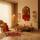 AGANTUK Handcrafted Goddess Laxmi 3D Tufted Wall Art