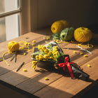 AGANTUK Handmade Crochet Mimosa Flower Bouquet for Gifting
