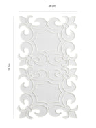 Handmade White Floral Decorative Rectangular Place Mat