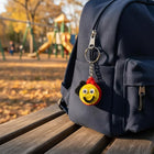 AGANTUK Handmade Pipe Cleaner Smiley Keychain with Metal Ring