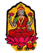 AGANTUK God & Goddess Handcrafted Wall Art – 3D Tufted Textile Decor for Living Room, Puja Space, & Auspicious Gifting (Goddess Laxmi)