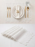 Handmade White Lace Floral Decorative Place Mat for Home Decor