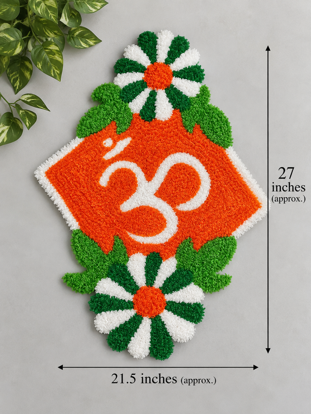 AGANTUK Handcrafted Woolen Rangoli Mat – OM Design