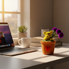 AGANTUK Handmade Pipe Cleaner Teddy Pot for Home Decor